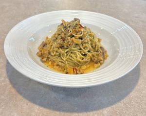 イワシと胡桃のペペロンチーノ