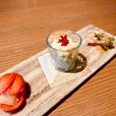 本日の前菜3種盛り合わせ