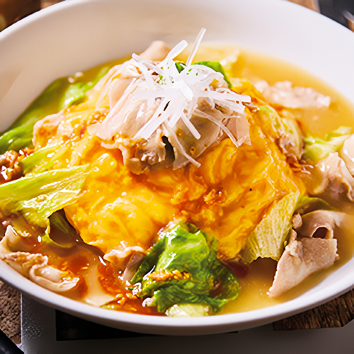 豚肉と生姜の中華あんかけオムライス