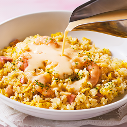 エビピラフ　濃厚エビクリームソース添え