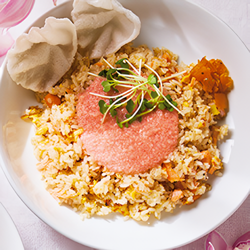 鮭の明太とろろピラフ