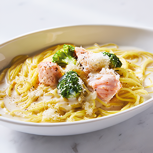 サーモンとブロッコリーのチーズクリーム