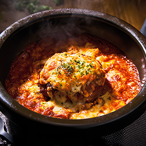 デミグラスハンバーグドリア