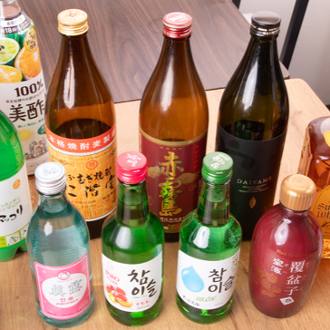 本場・韓国のお酒から定番の日本のお酒まで幅広くご用意