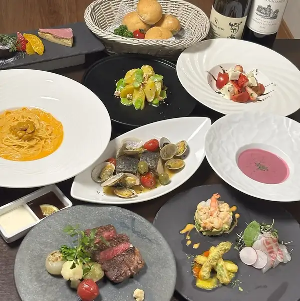 前菜からデザートまで。迷ったときは飲み放題付6600円～シェフおまかせプランがおすすめ☆