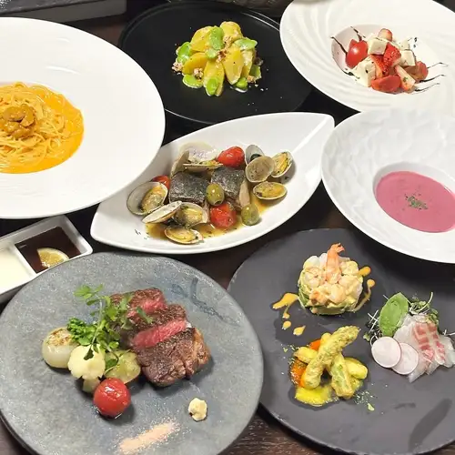 前菜からデザートまで。迷ったときは飲み放題付6600円～シェフおまかせプランがおすすめ☆