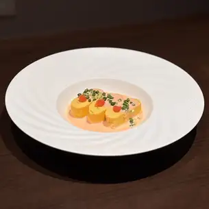 だし巻き卵　明太クリームソース（ハーフサイズ）
