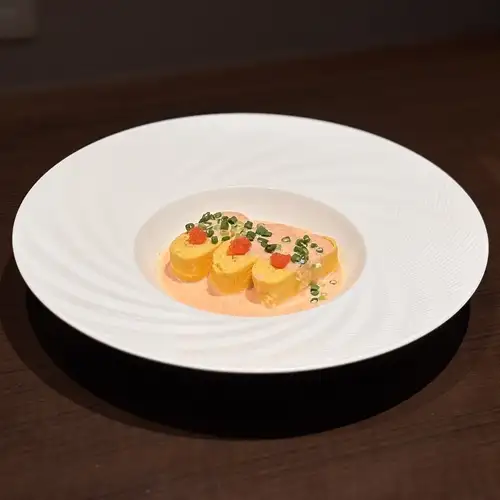 だし巻き卵　明太クリームソース（ハーフサイズ）