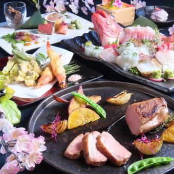 【2時間飲み放題付き】全6品6600円(税込)合鴨コース