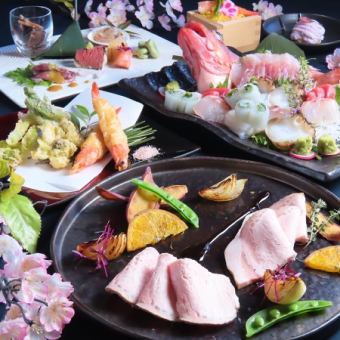 【2時間飲み放題付き】全6品6600円(税込)ローストポークコース