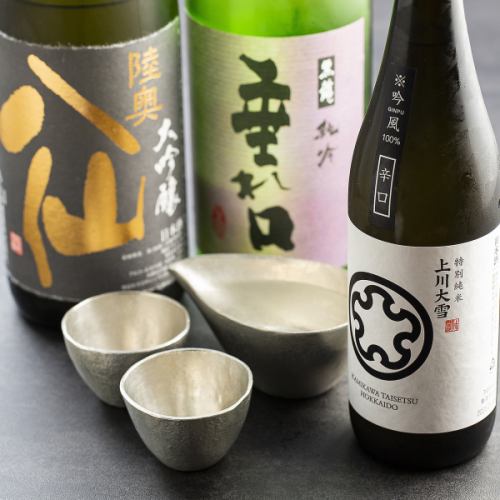 We also offer a wide variety of authentic sweet potato shochu and sake.