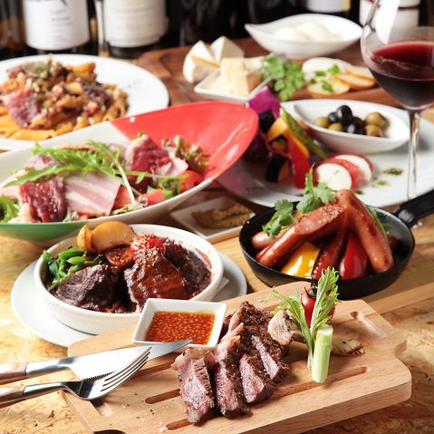 12 dishes including Kuroge Wagyu steak fondue ★Royal Meat Course★ 3 hours all-you-can-drink included 6480 yen ⇒ 5480 yen