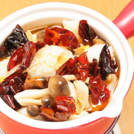 Sichuan spicy ajillo (squid or shrimp)