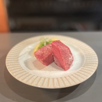 Thick slice of beef tongue