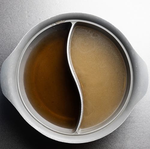 Kyoto roasted green tea soup stock + selectable soup stock (sukiyaki / kimchi jjigae / yuzu salt)