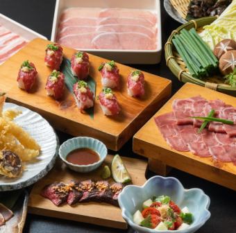 [Sakura] All-you-can-eat tongue shabu-shabu/pork shabu-shabu/steak etc. for 2 hours 4,048 yen (tax included) [Dinner only]
