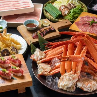 [Tsubaki] All-you-can-eat crab, tongue shabu-shabu, pork shabu-shabu, steak, etc. for 2 hours for 6,358 yen (tax included) [Dinner only]