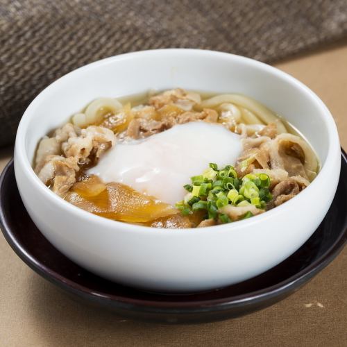 とろーりお月見肉うどん