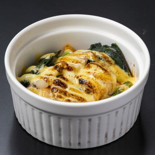 帆立とホウレン草のクリームグラタン