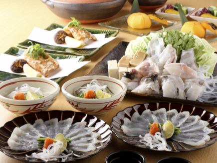 [Recommended] Superb! Very popular live fugu grilled hotpot course *Reservation required