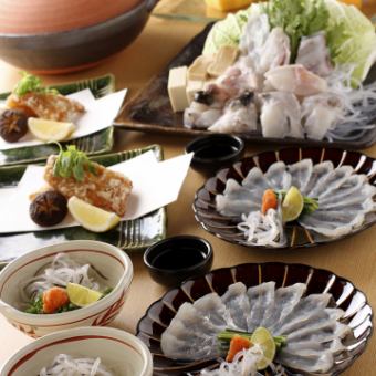 Excellent! Live Fugu Nabe Sashimi Course (minimum two persons) *Reservation required