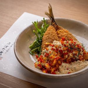 縞鯵のフライ 自家製タルタルソース