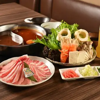 《我那覇畜産直送豚しゃぶ食べ放題》120分あぐー豚極上食べ放題[ロース/バラ]5500円(税込)