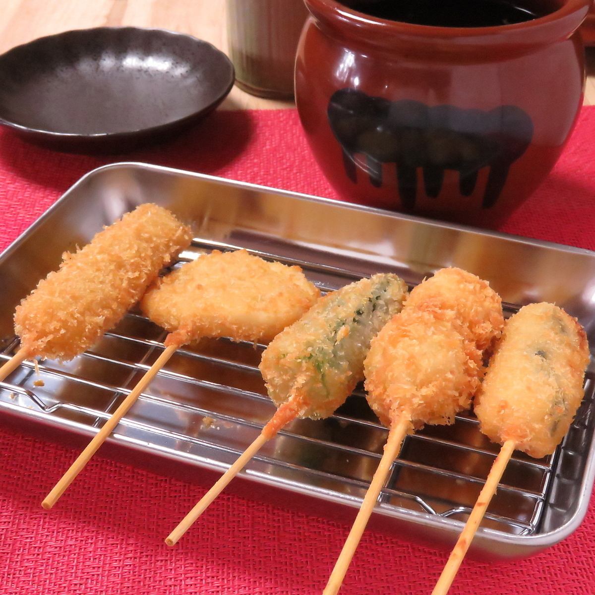 こだわりの串カツやお酒を堪能できるお店◎