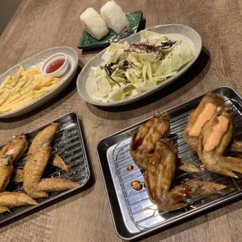 【平日限定！】◆手羽先4種食べ放題、オプションで唐揚げも食べ放題！◆2時間飲放題付2980円　