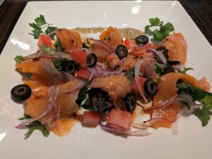 Smoked salmon carpaccio