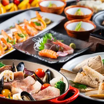 1日1組限定【宴会場のご予約】牛肉と海鮮の贅沢『プレミアム宴会プラン」飲み放題付き