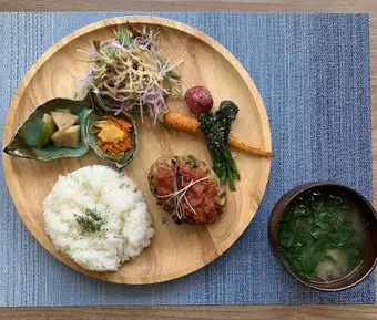 めぐみ農園のゴロゴロ野菜入り ハンバーグプレート（180g）