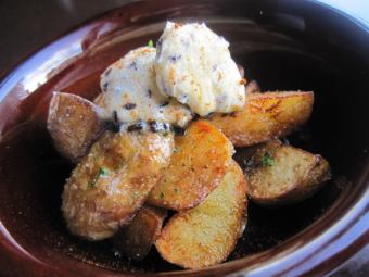 Fried potatoes with salted kelp butter