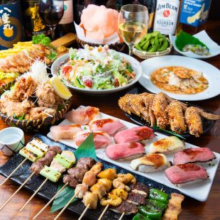 【３時間食べ飲み放題★】話題の"肉寿司"など!!全70種類食べ飲み放題『バカ安コース』3,500円