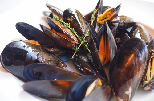 Mussels white wine steamed