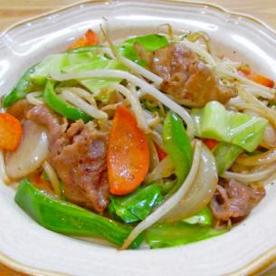 Stir-fried vegetables with meat