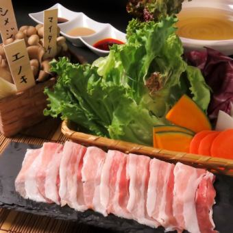 [Banquet, girls' night out, entertainment, etc.] 5,000 yen (tax included) with 6 dishes of vegetable roll skewers and lettuce shabu course + 120 minutes [all-you-can-drink]