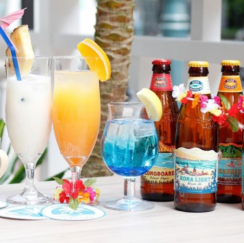 【見た目も可愛いカクテルも豊富♪】ハワイアンな雰囲気漂う店内でちょっと一息やカジュアルなデートにも♪