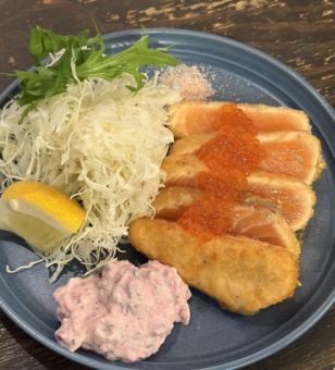 名物!トロサーモンレアカツ しば漬けタルタル いくら