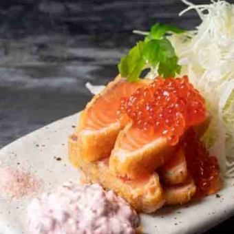 名物！トロサーモンレアカツ　しば漬けタルタル　いくら