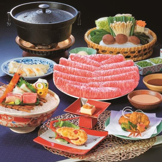 11/13～12/31 ≪Premium≫ 涮锅套餐【和牛雪花肉】9道菜品10,780日元