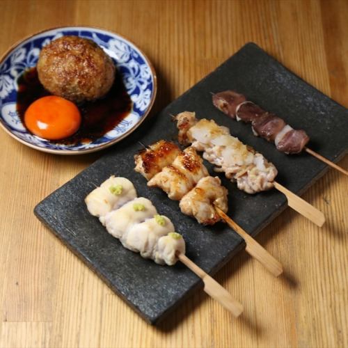 Charcoal grilled!! 200 yen per skewer