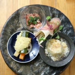 Assortment of four appetizers