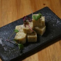 Smoked sardines and potato salad