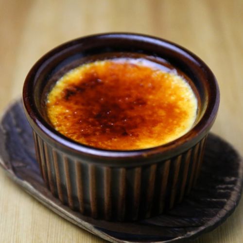 Wasanbon and local chicken egg brulee