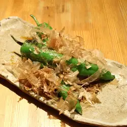 万願寺唐辛子 鶏節と酢しょう油