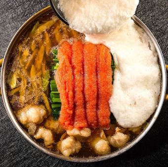 ●明太子元津火锅套餐（仅限周日至周四）●共10道菜，原价5500日元→现价4500日元●包含一道收尾菜【含3小时畅饮】