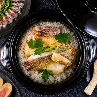 ●土日祝ランチ限定●イカ姿造り/鯛釜飯を堪能◇全7品3000円【+1000円で飲み放題付】