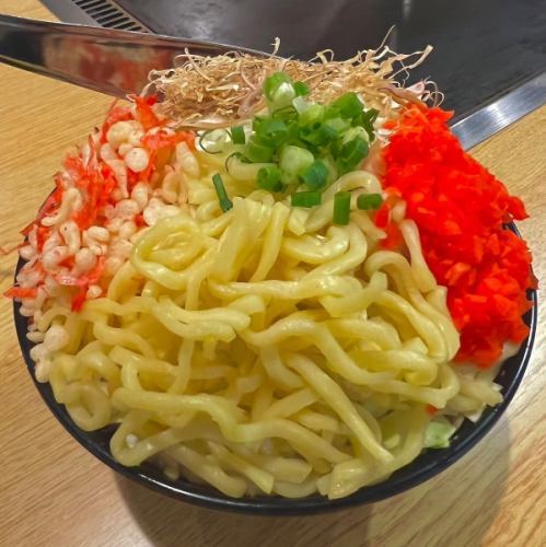 そば紅しょうがもんじゃ