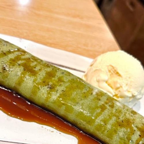 アイス付！抹茶あんこ巻き